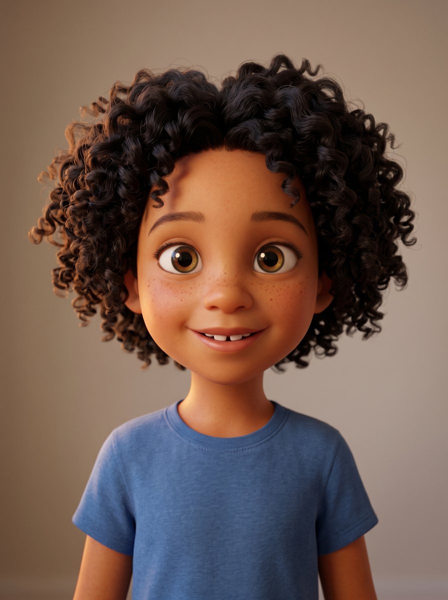 Sample child drawn in a 3D animated-film style
